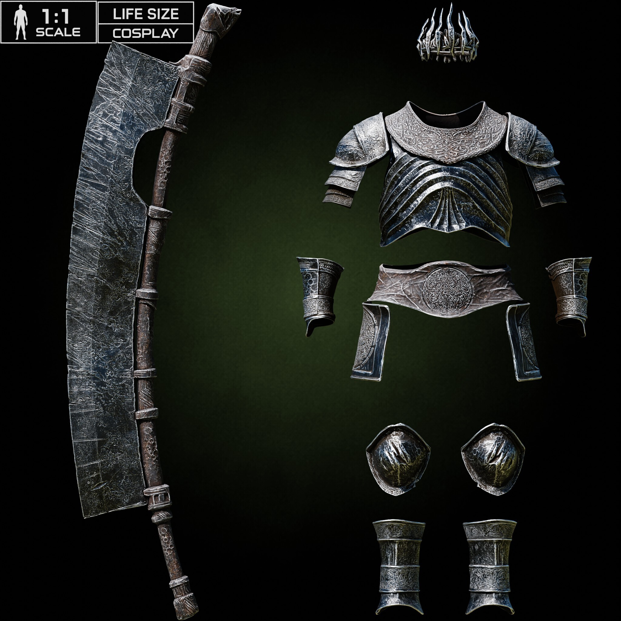 ULTIMATE YHORM THE GIANT COSPLAY BUNDLE life size - Dark Souls 3 Fan Art STL