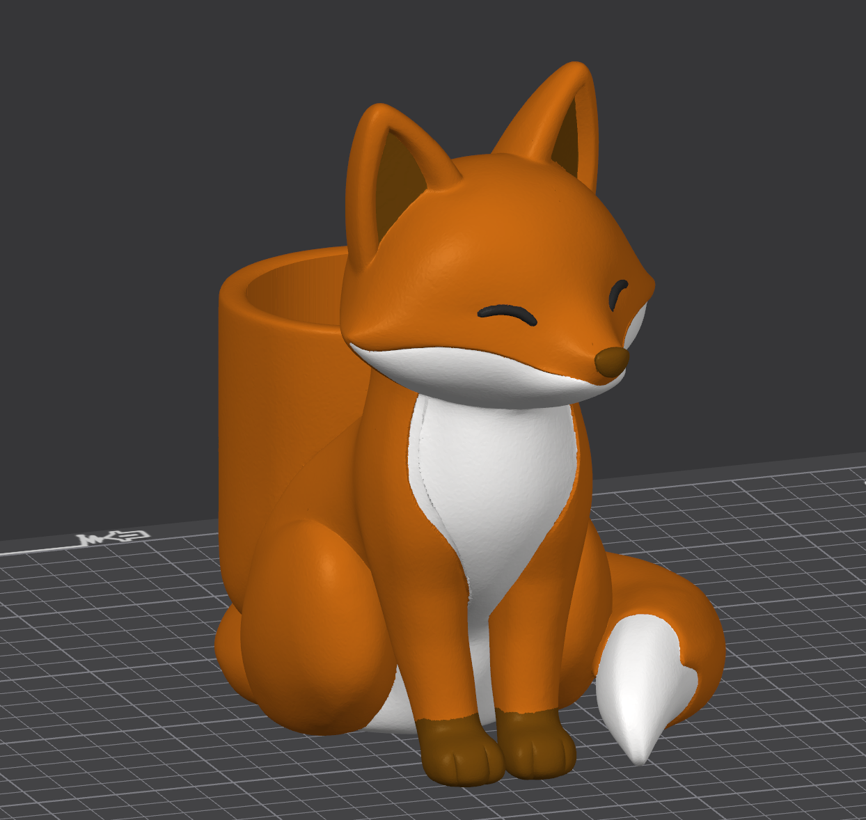 Fox figure pen holder