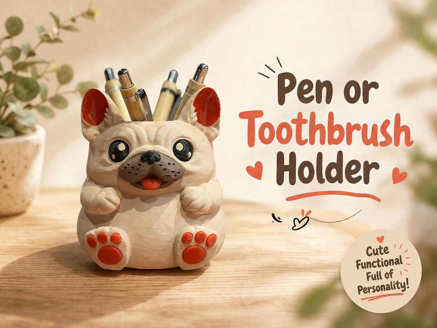 French Bulldog Pen or Toothbrush Holder