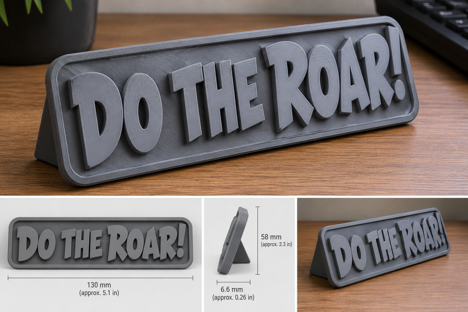 DO THE ROAR (desk sign)