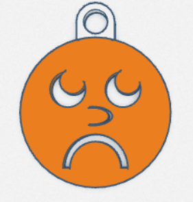 Frowney Key Chain