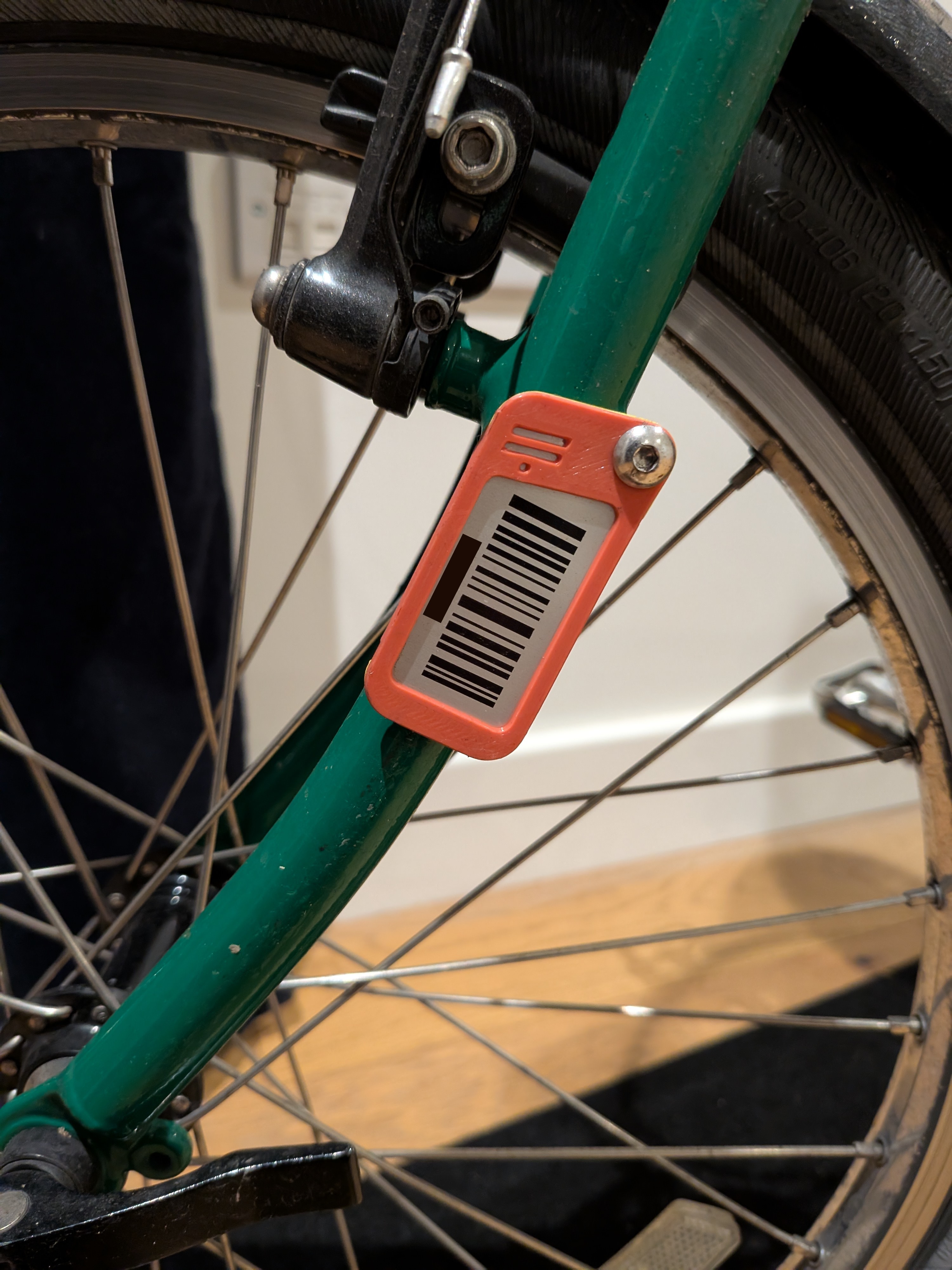 Bike tag holder