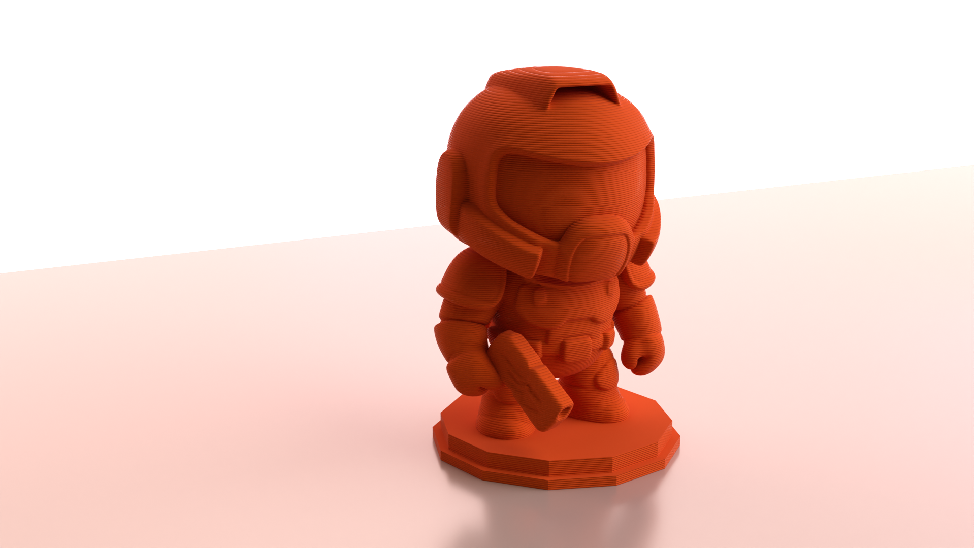 Cute Doom Guy Figurine
