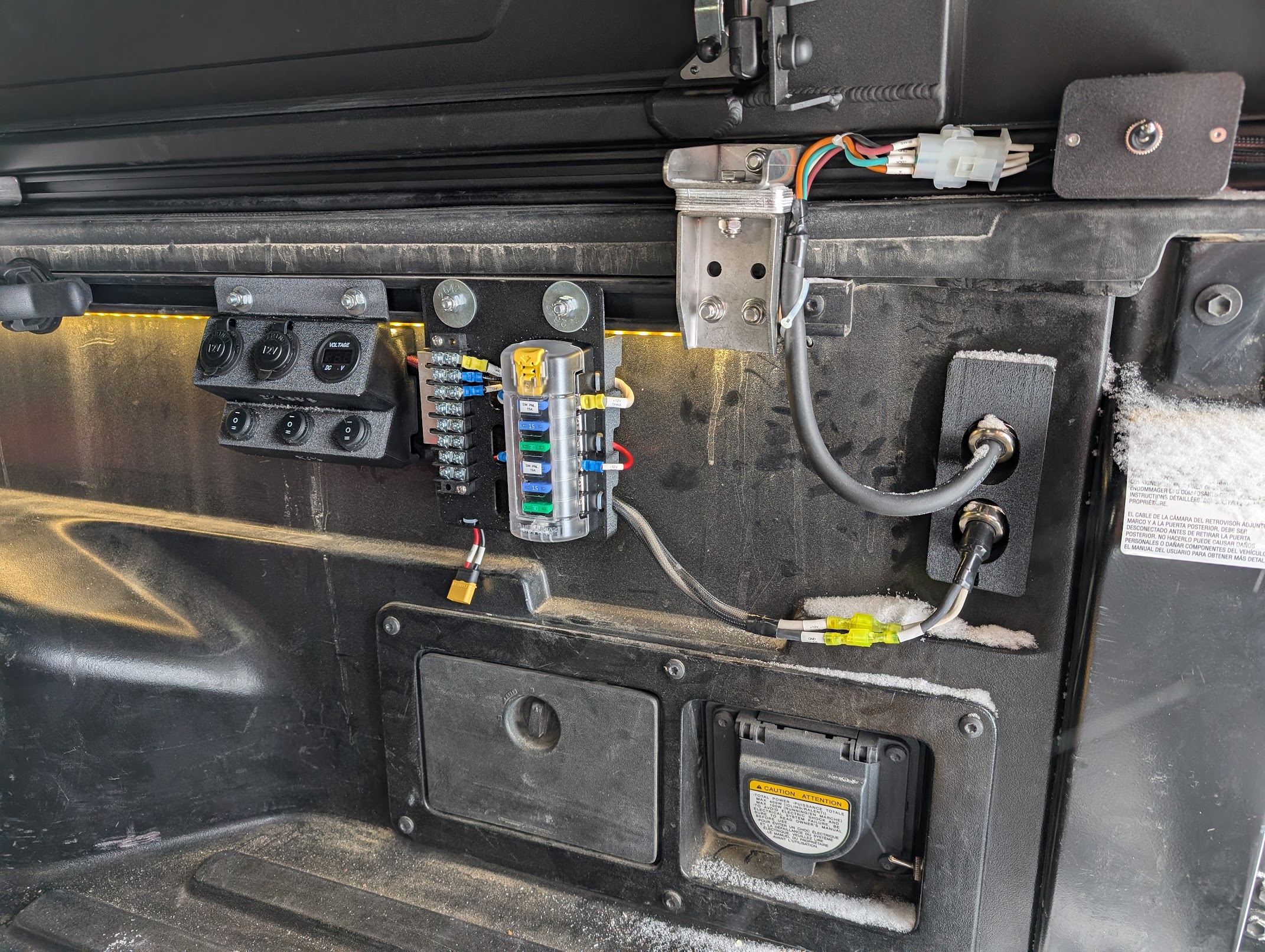 Tacoma Bedrail Electrical Panels