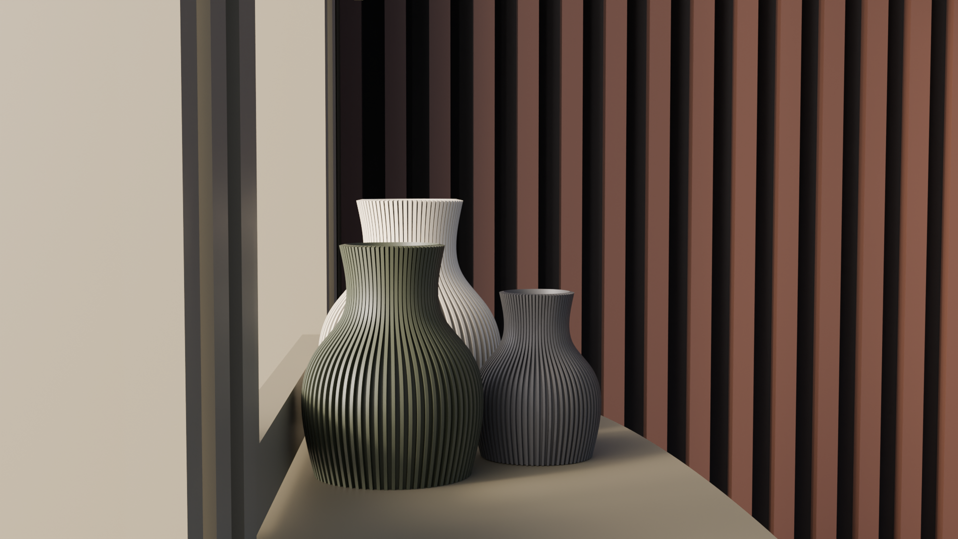 Minimalistische Spiralvase