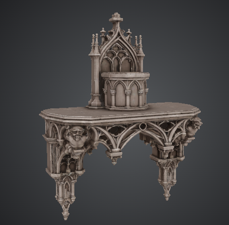 Gothic planter shelf