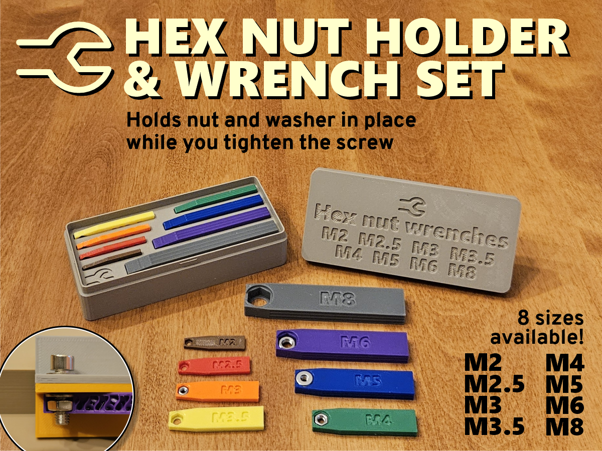 Hex Nut Holder & Wrench Set