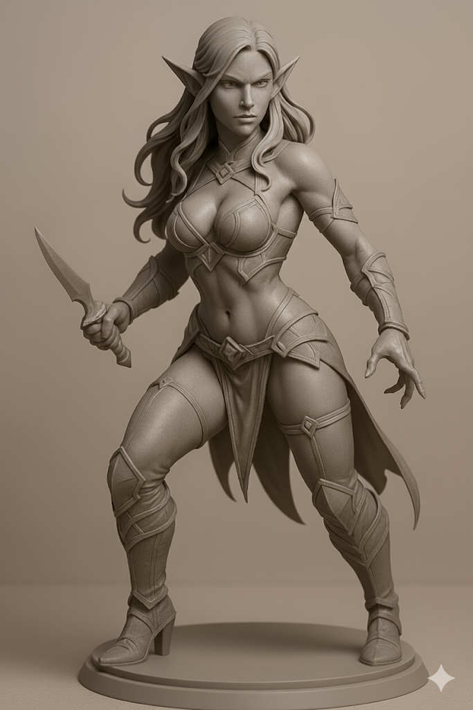 Elara, The Woodland Rogue - Paintable Figure