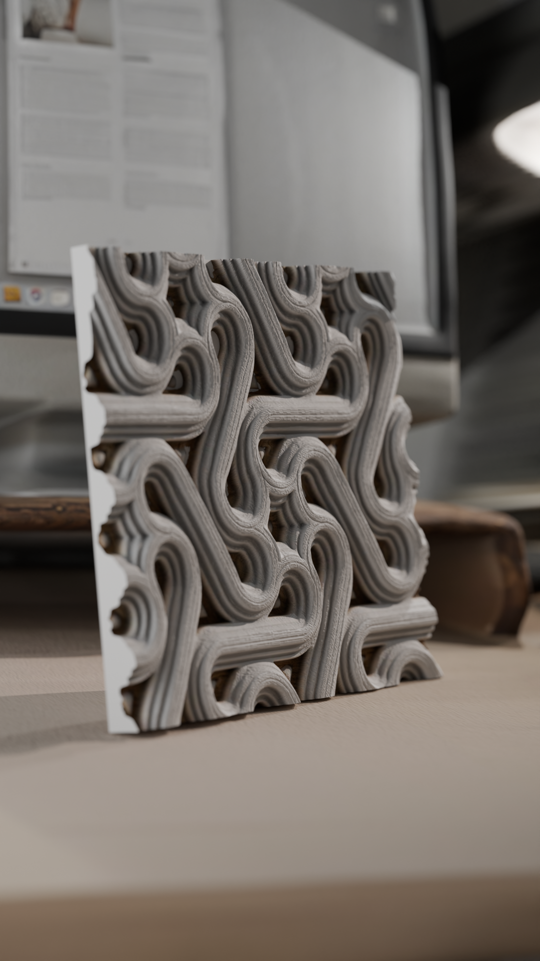 Parametric Maze Relief - Organic Pipe Network Wall Art