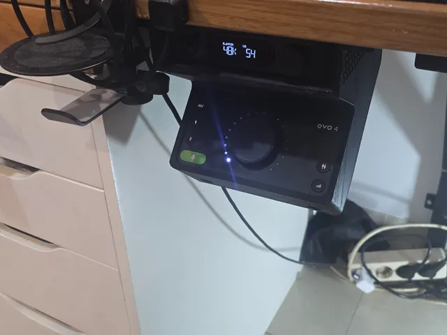 Fiio K11 + Audient Evo 4 Under Desk Holder Mount