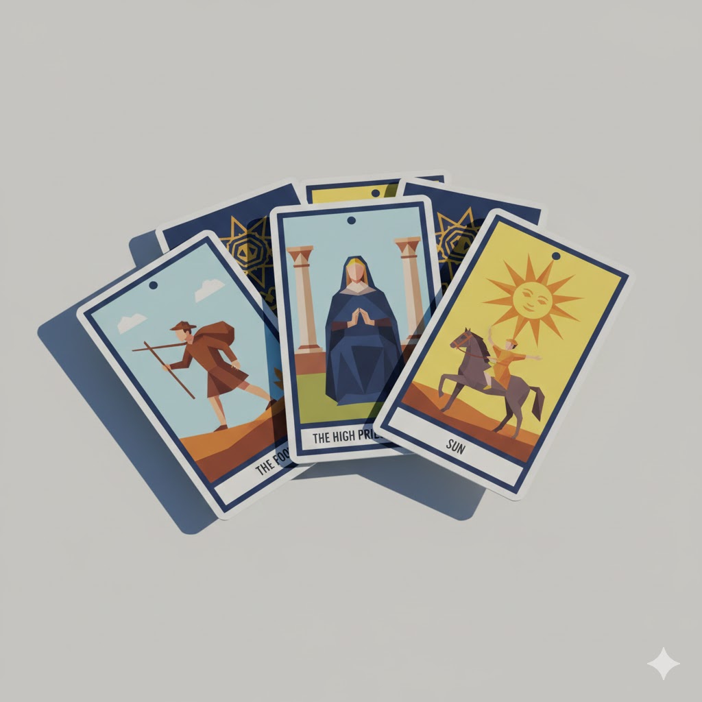 Low Poly Tarot Card Set