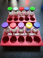 Peptide Vial Tray Set - Stackable 10mL Organizer | Two-Color Label