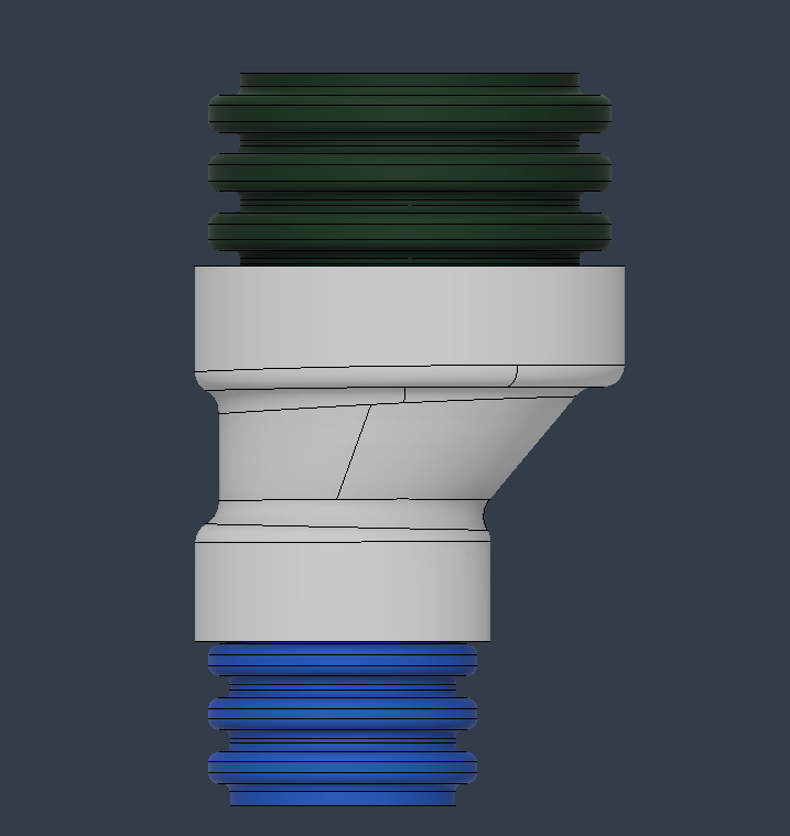 50/75 mm corrugated pipe connector 3D model