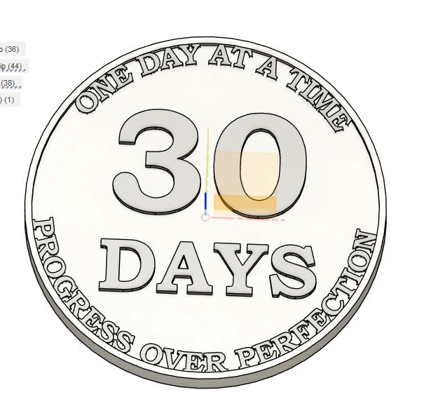 BIG Sobriety Chips (24HRS, 7 Days, 30 Days, more to come...)