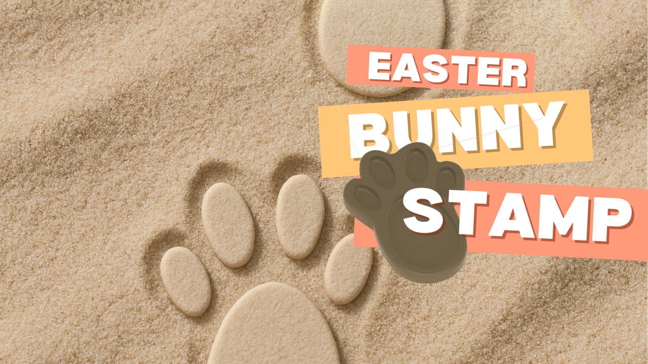 Easter Bunny Footprint Stamp – Create Tracks in Snow or Sand!