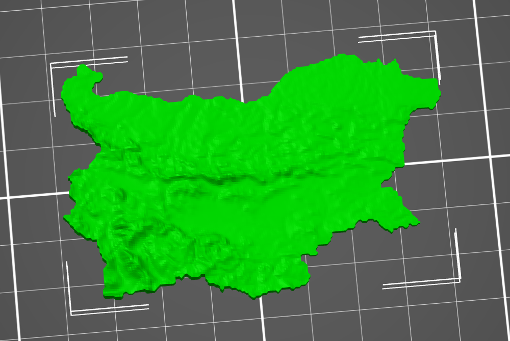 Bulgaria topographic map
