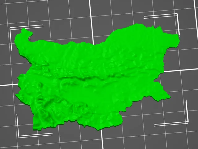 Bulgaria topographic map