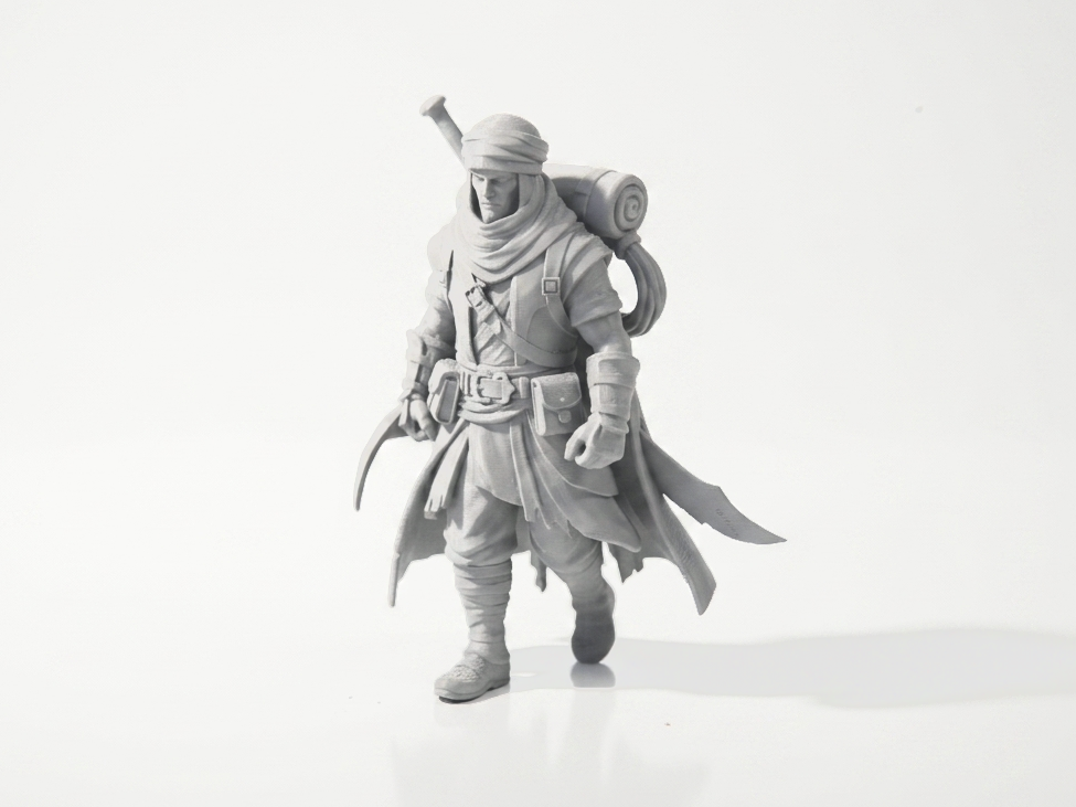 Scavenger Warrior Fantasy Figurine 3D Printable