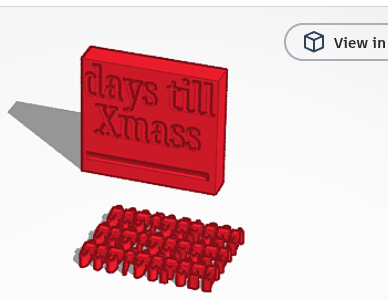 Days until Christmas sign