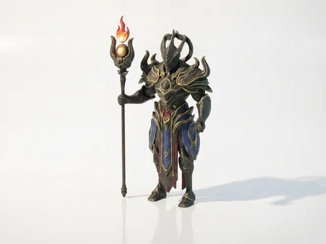 Azir Ancient Sun Emperor Figurine LOL 3D Printable