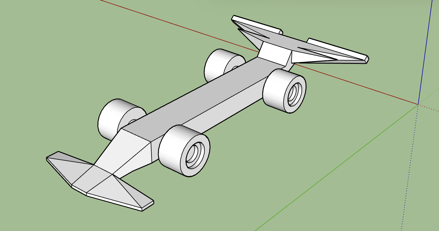 simple polygon race car