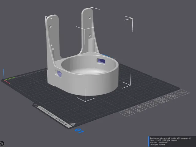 UDR (Unifi Dream Router) and UDM (Unifi Dream Machine) Holder V1.3 – Mesh Repair Remix
