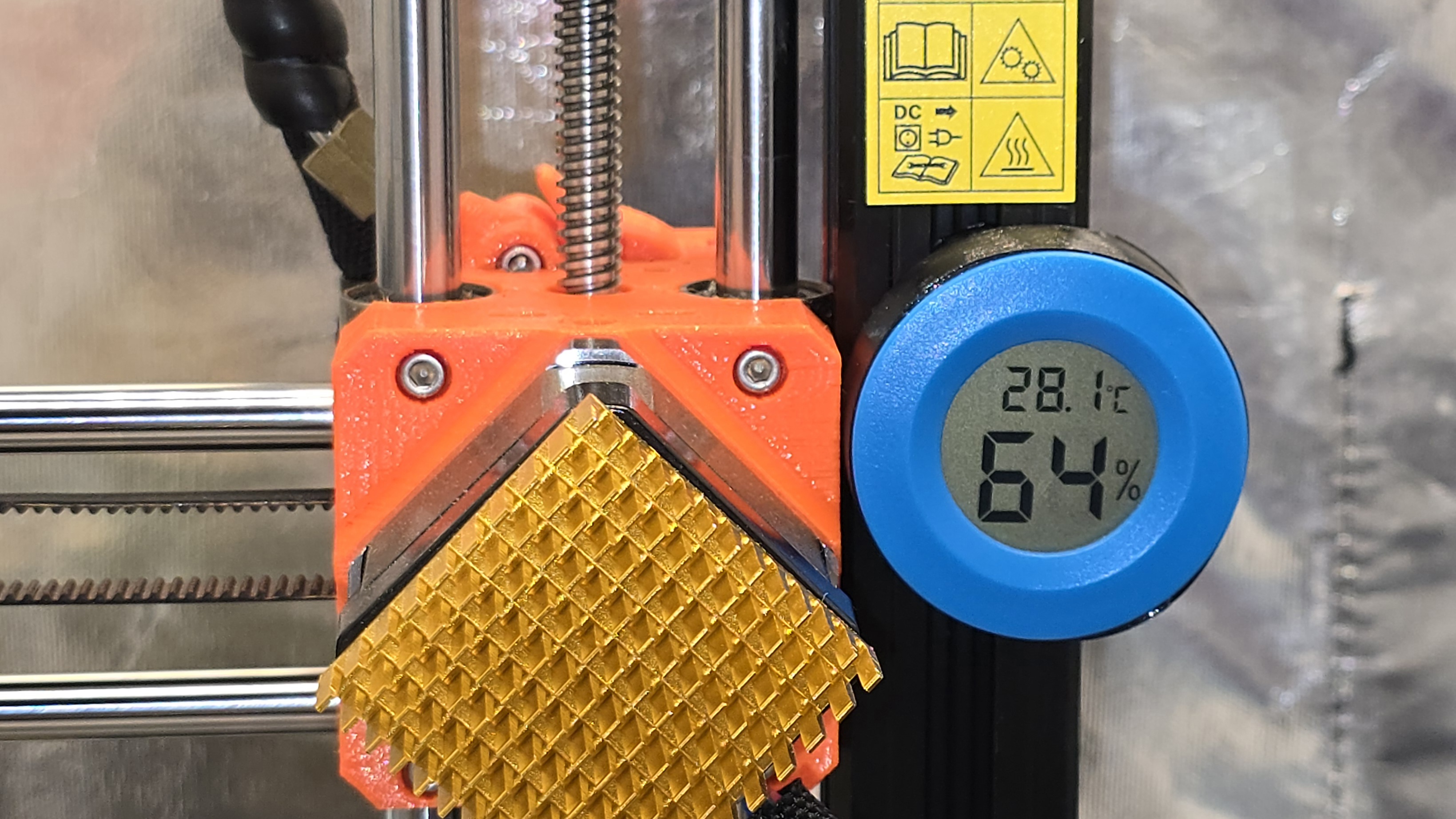Prusa mini round hygrometer mount