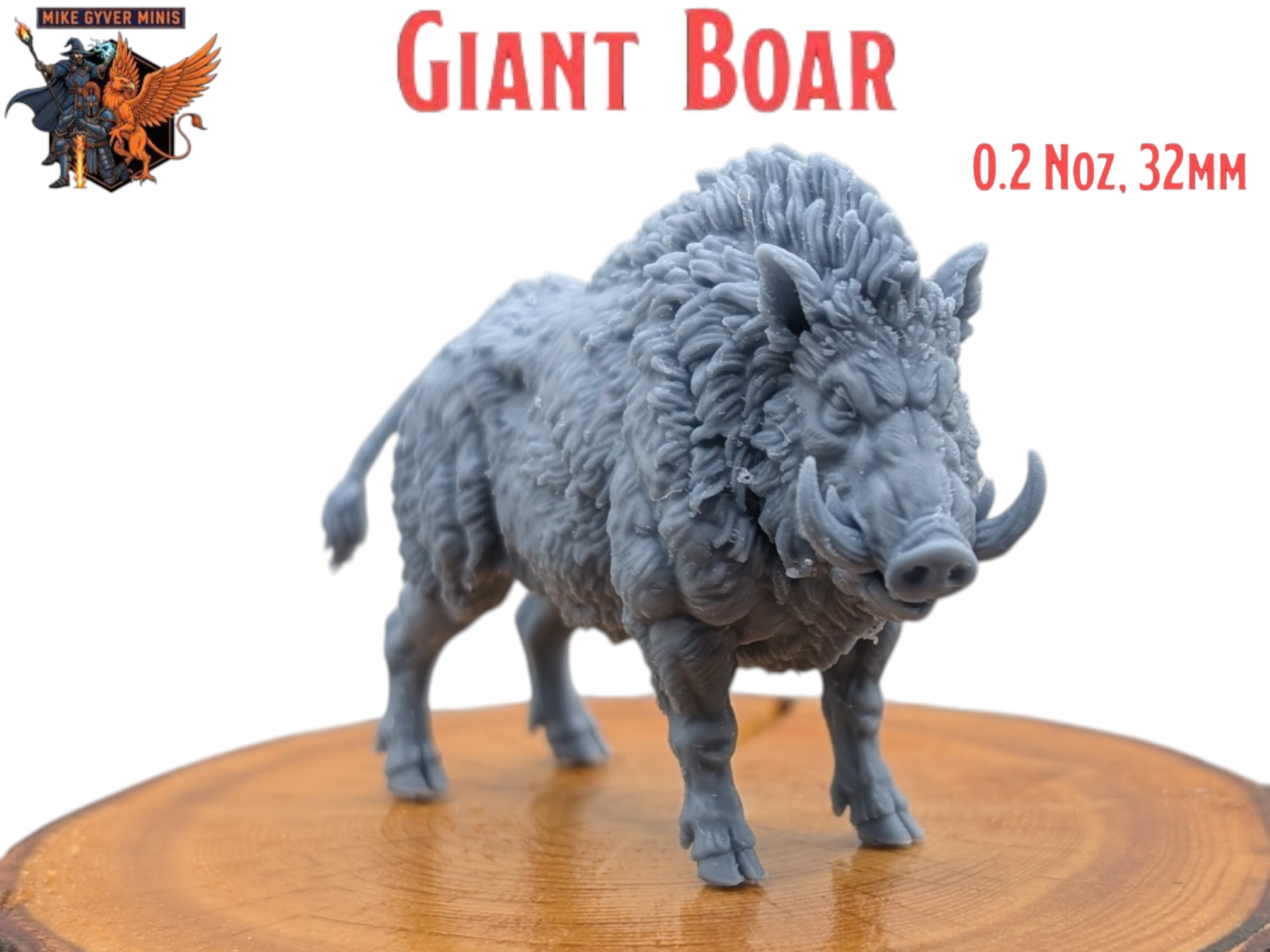 Giant Boar Standing - MGM Print-Ready Mini