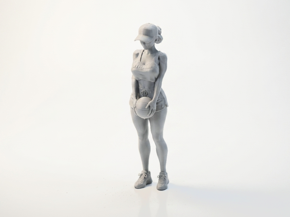 Basketball Babe Athletic Female Figurine 3D Printable