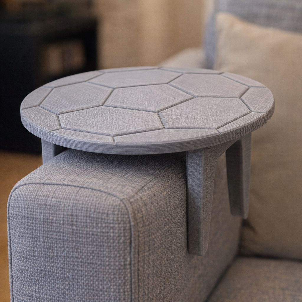 Soccer Ball Arm Rest Table Plate — Living Room Companion