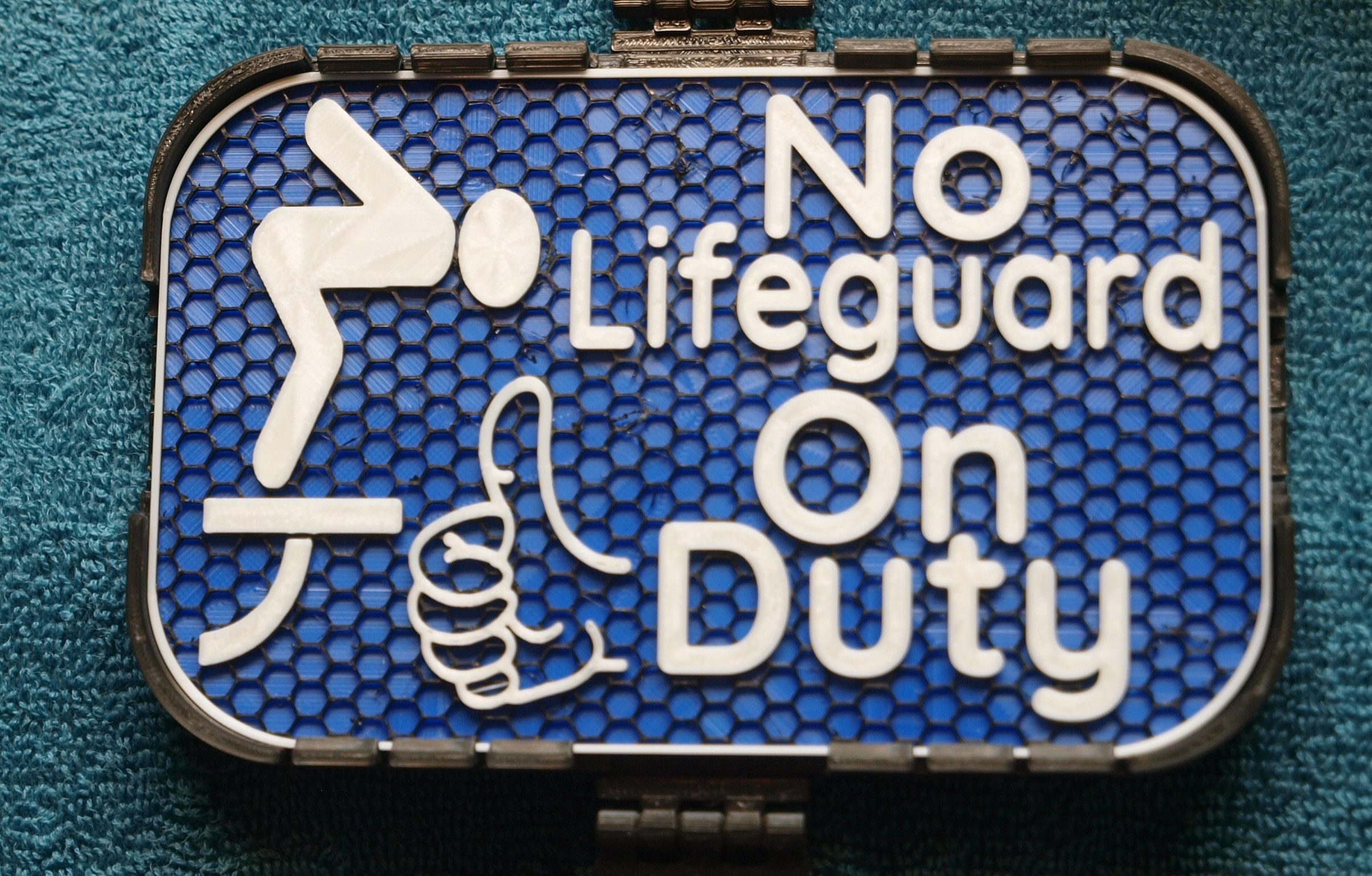 No Lifeguard sign
