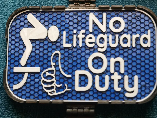 No Lifeguard sign