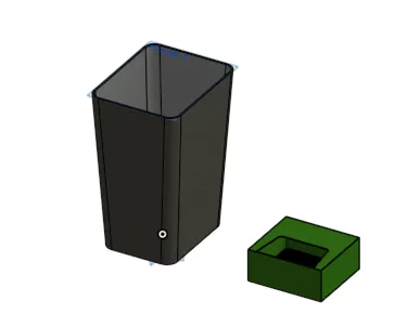 small trash can with bag box