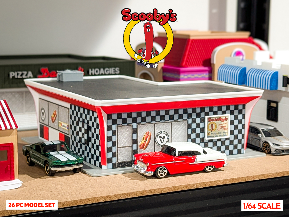 Scooby's Hot Dogs Model Set - 1:64 Scale Diorama
