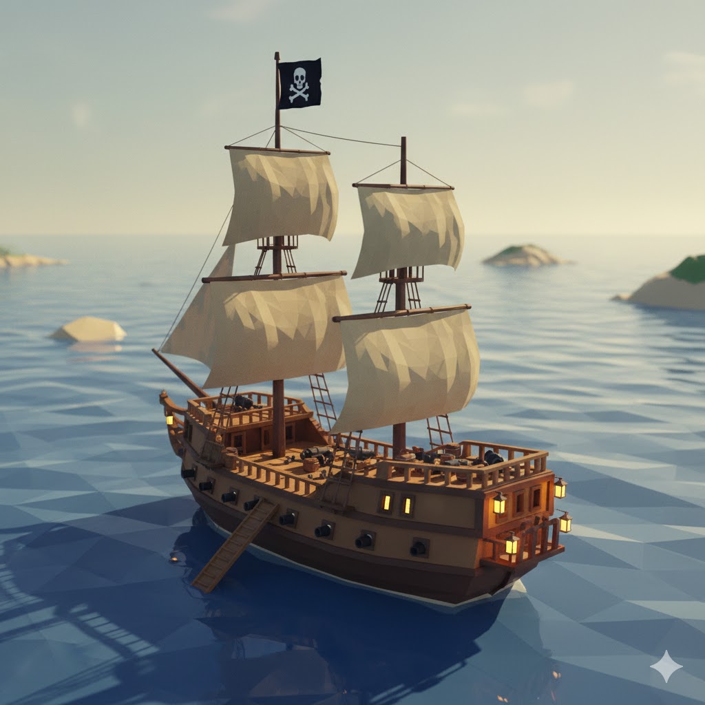 Low Poly Pirate Ship
