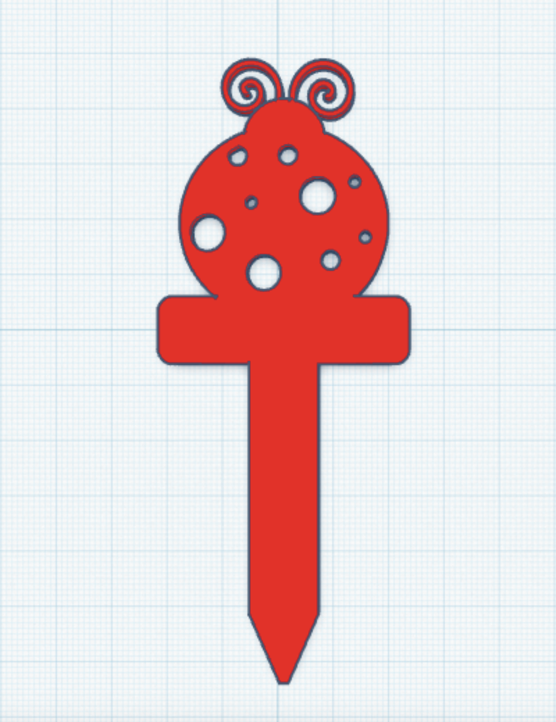Ladybug Plant Marker