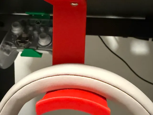 Underdesk headphone hook