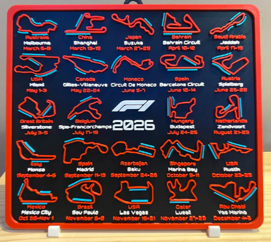 2026 F1 Calendar with DRS Zones