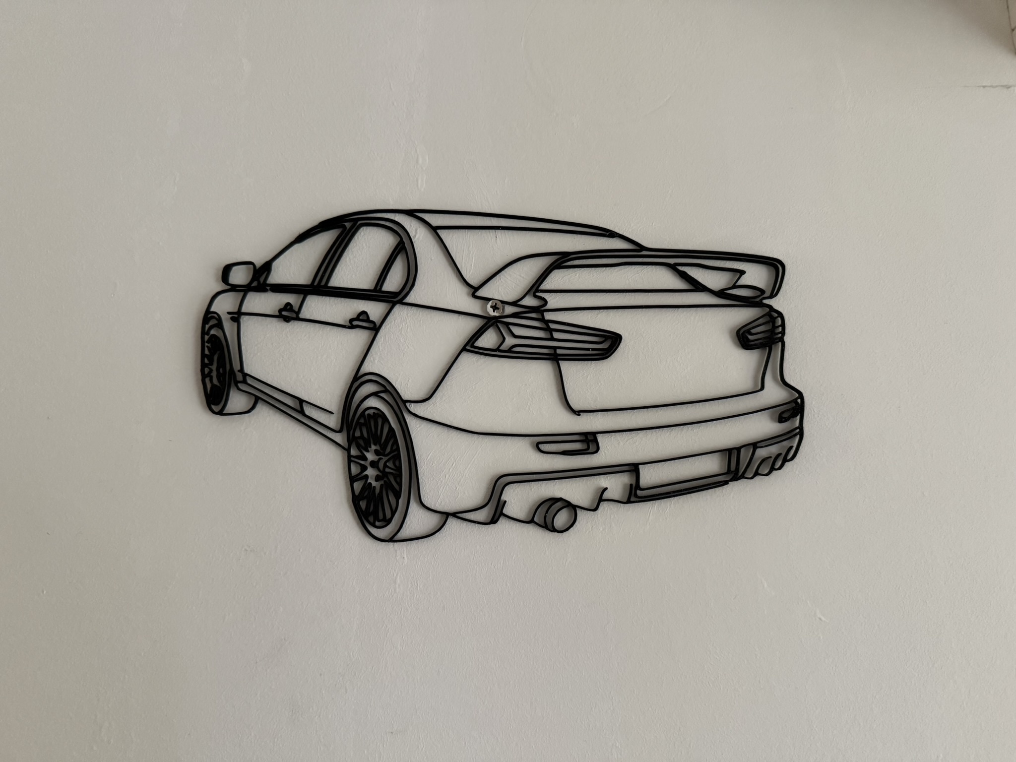 Mitsubishi Lancer Evolution X Silhouette Wall Art