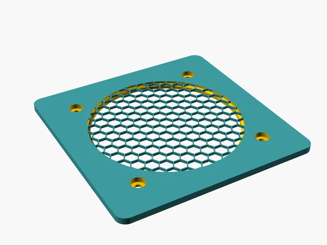 120mm Fan Cover Plate 160x160 for Noctua NA-SAV2 - Low-Noise Hex Grille (Parametric)