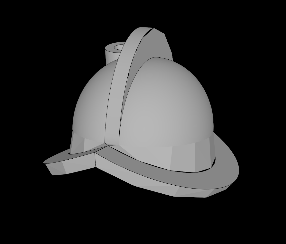 Lego Compatible (30048.dat) Minifig Helmet Morion