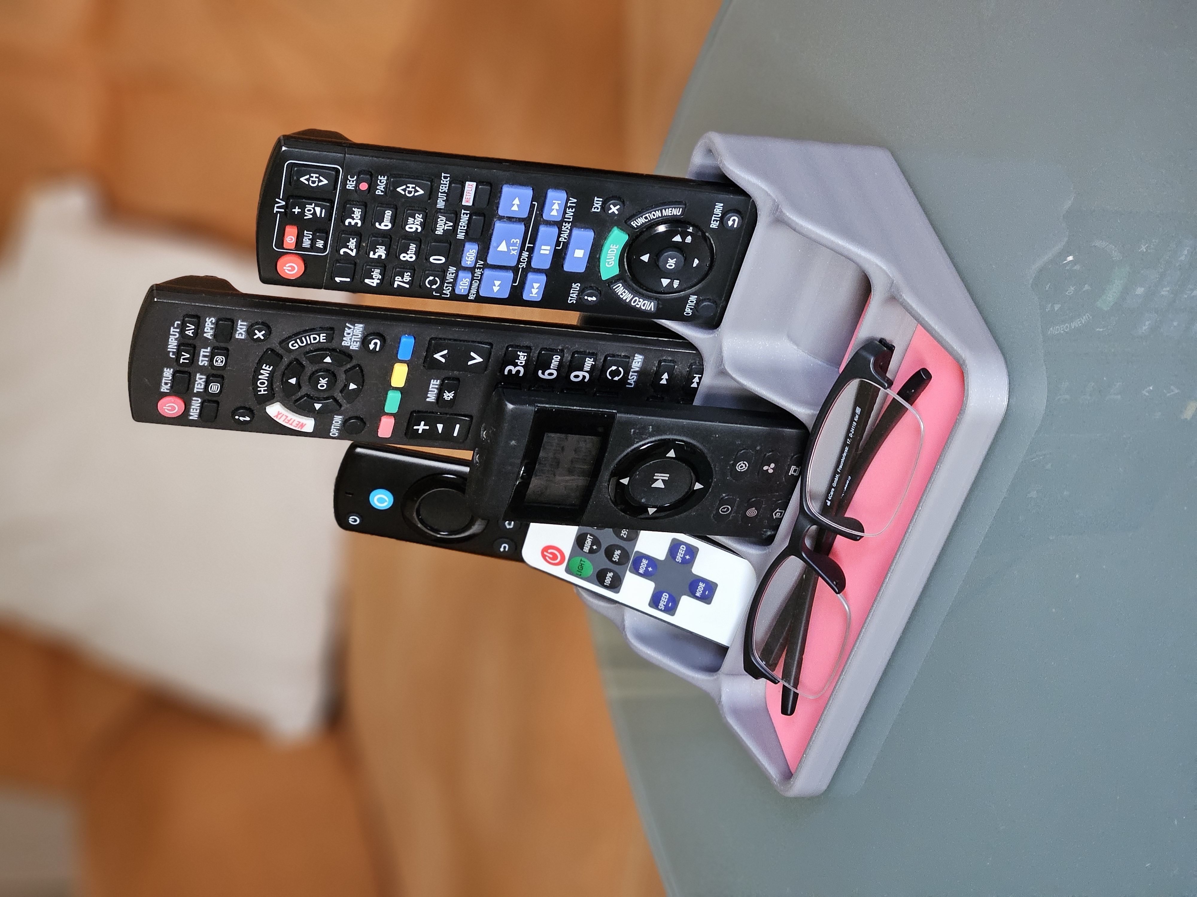 Remote Control and Glasses Holder