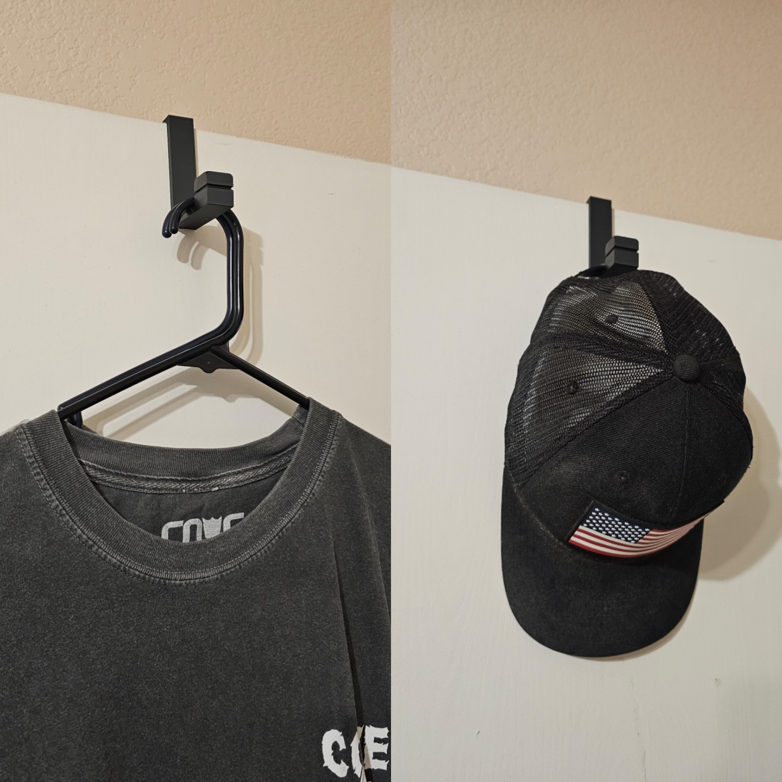 Door hat and clothing hanger