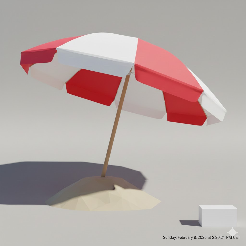 Low Poly Beach Umbrella