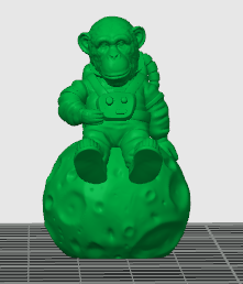 singe petit totem astronaute
