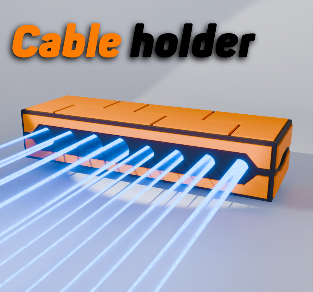 Cable holder with geometric design