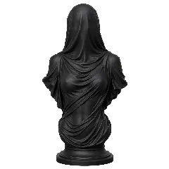 Veiled Phantom Bust – Draped Gothic Sculpture