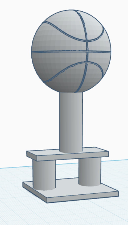 basketball trophy 3D model