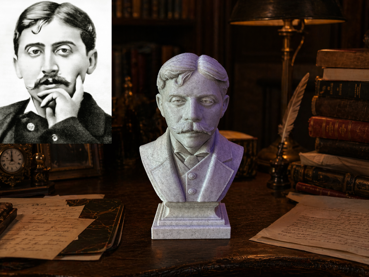 Valentin Louis Georges Eugène Marcel Proust Buste