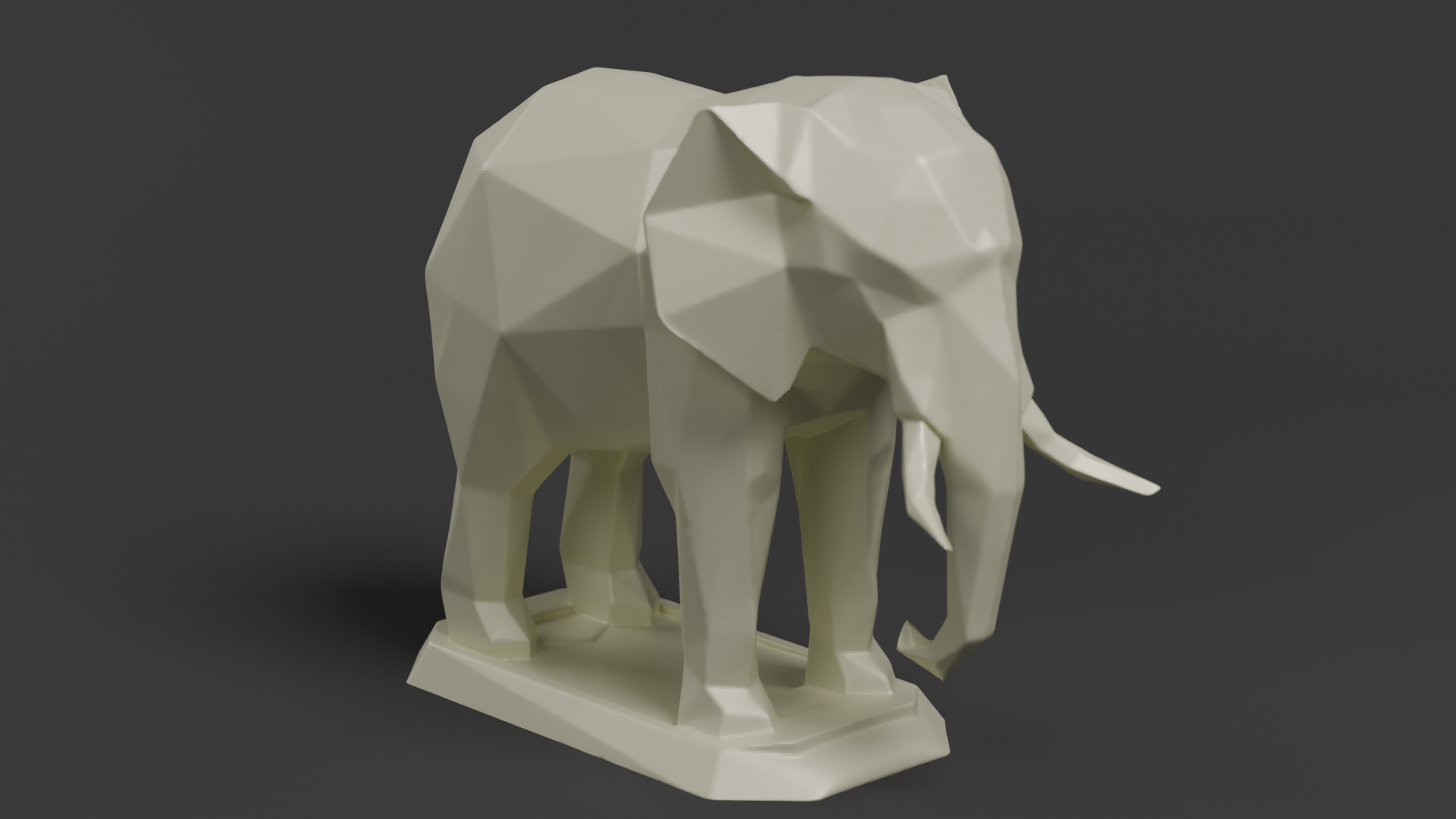 Elephant Low Poly — miniatura 2